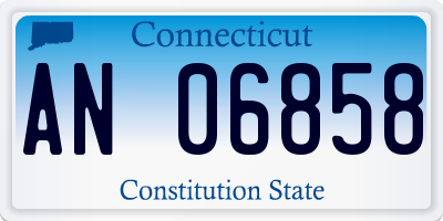 CT license plate AN06858