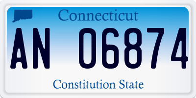 CT license plate AN06874
