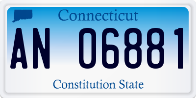 CT license plate AN06881