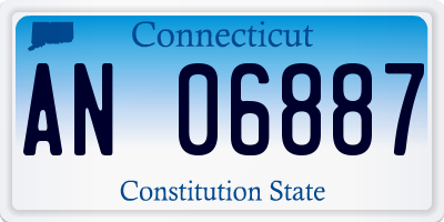 CT license plate AN06887