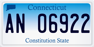 CT license plate AN06922