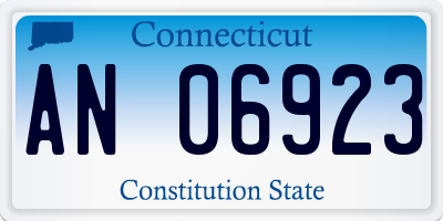 CT license plate AN06923