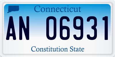 CT license plate AN06931