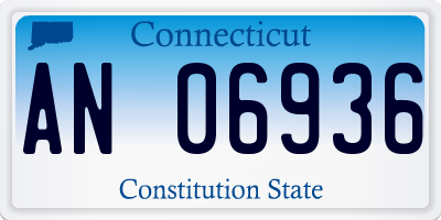 CT license plate AN06936