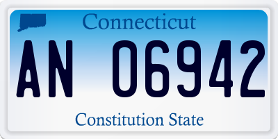 CT license plate AN06942