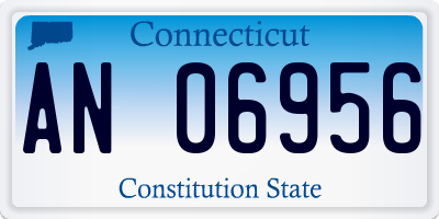 CT license plate AN06956
