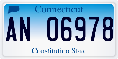 CT license plate AN06978