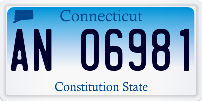 CT license plate AN06981