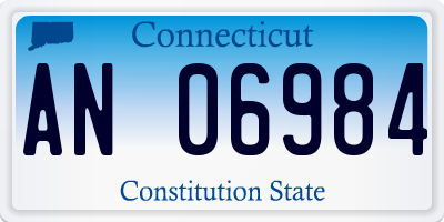 CT license plate AN06984