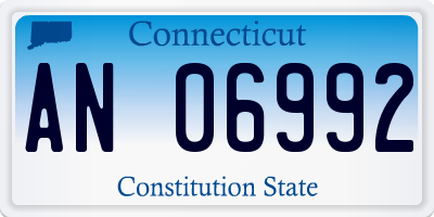 CT license plate AN06992