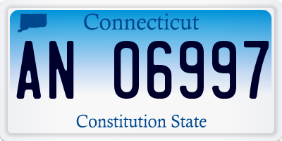 CT license plate AN06997