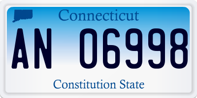 CT license plate AN06998