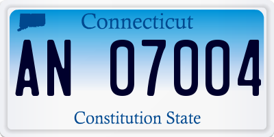 CT license plate AN07004