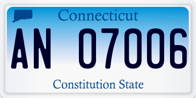 CT license plate AN07006