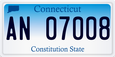 CT license plate AN07008