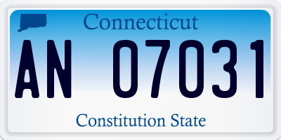 CT license plate AN07031