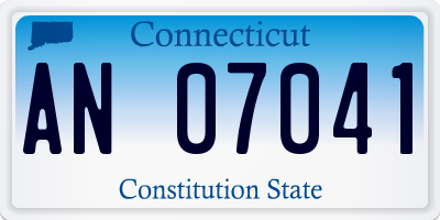 CT license plate AN07041