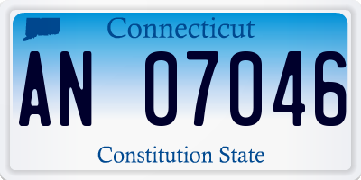CT license plate AN07046
