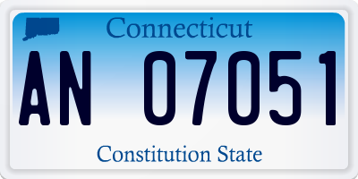 CT license plate AN07051