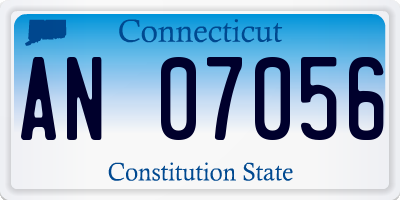 CT license plate AN07056