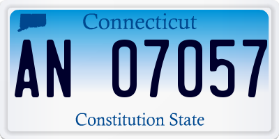 CT license plate AN07057