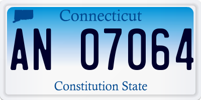 CT license plate AN07064