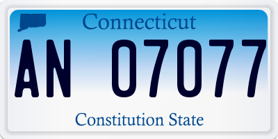 CT license plate AN07077