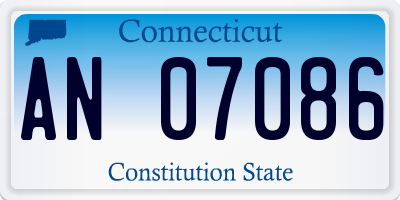 CT license plate AN07086