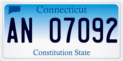 CT license plate AN07092