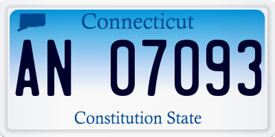 CT license plate AN07093