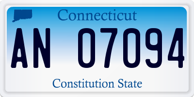CT license plate AN07094