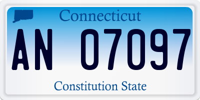 CT license plate AN07097
