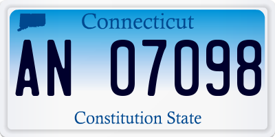 CT license plate AN07098