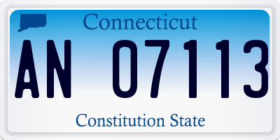 CT license plate AN07113