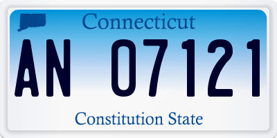 CT license plate AN07121