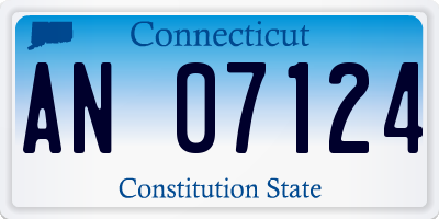 CT license plate AN07124