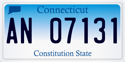CT license plate AN07131