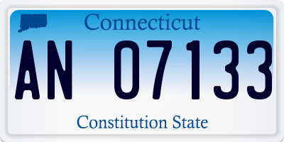 CT license plate AN07133