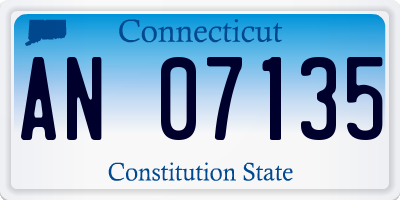 CT license plate AN07135