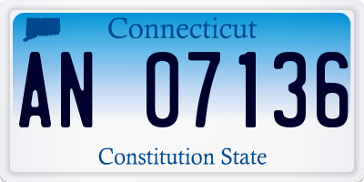 CT license plate AN07136