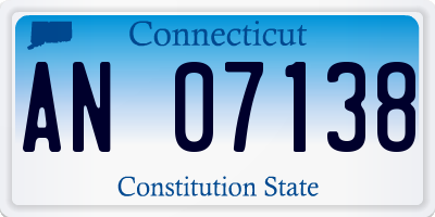 CT license plate AN07138
