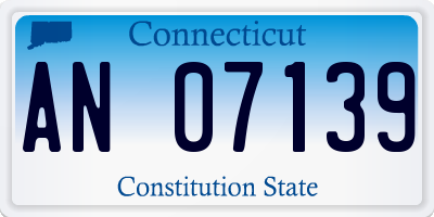 CT license plate AN07139