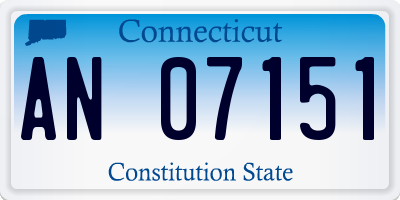 CT license plate AN07151