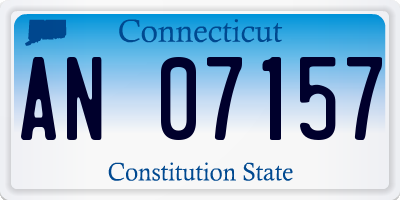 CT license plate AN07157