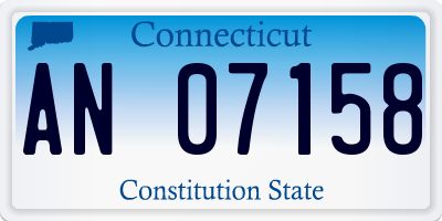 CT license plate AN07158