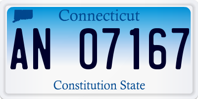 CT license plate AN07167