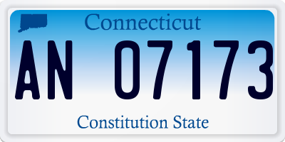 CT license plate AN07173