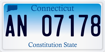 CT license plate AN07178
