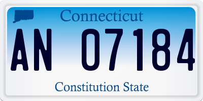 CT license plate AN07184