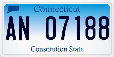 CT license plate AN07188